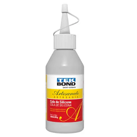 COLA DE SILICONE LÍQUIDA TRANSPARENTE PARA ARTESANATO C/100 ML