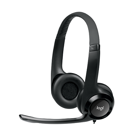 Headset Logitech H390 Preto estereo USB 981-000014-C