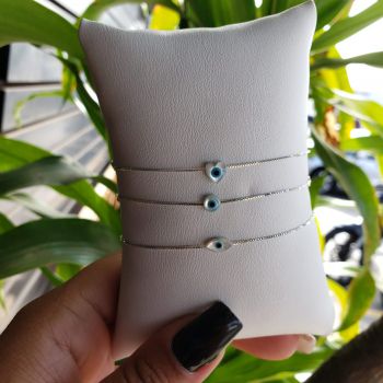 Pulseira veneziana olho grego em prata 925