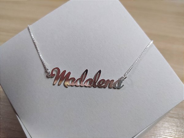 Colar nome personalizado fonte poesia