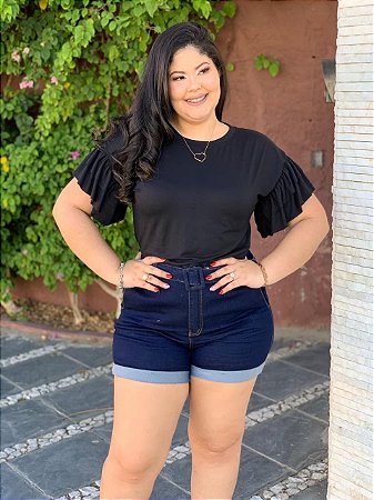 blusa felpuda plus size
