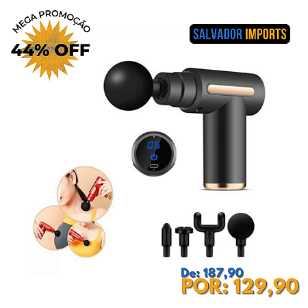 Pistola de massagem elétrica portátil