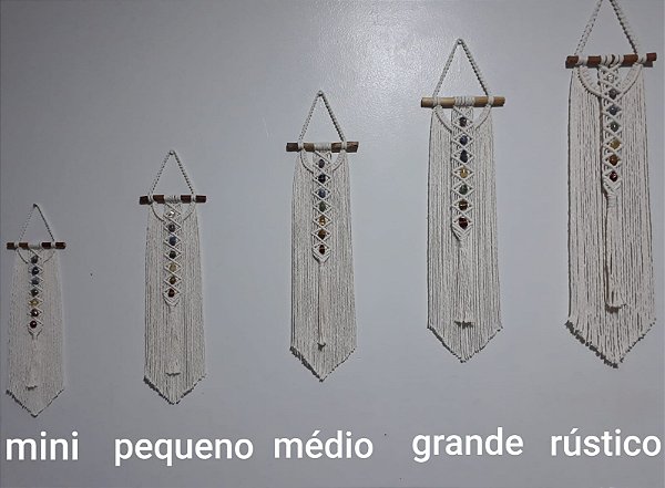 Painel 7 chacras em macramê