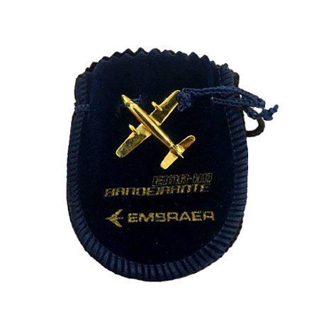 PIN AVIÃO BANDEIRANTE - DOURADO