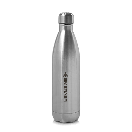 SQUEEZE EM INOX ESCOVADO 750ml - EMBRAER