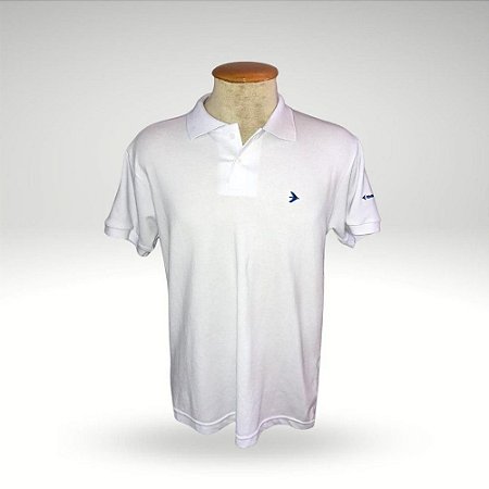 CAMISA POLO PIQUET - BRANCA - COD EMBRAER 3731082