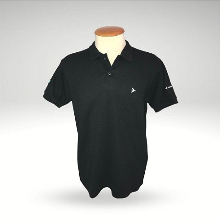 CAMISA POLO PIQUET - PRETA - COD EMBRAER 3731082