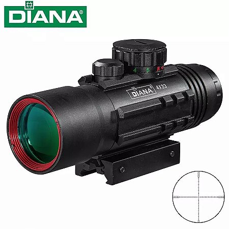 Red Dot Scope Diana 4X33 Mount Duplo Reticulo Iluminado