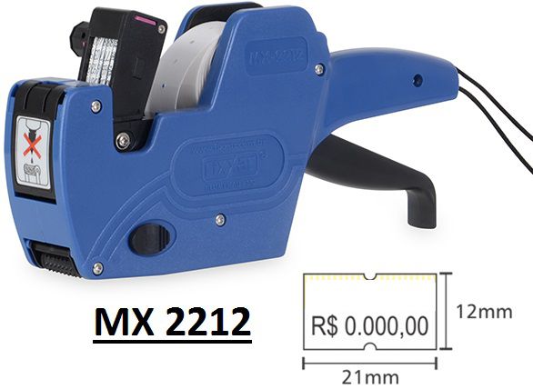 Etiquetadora preço MX 2212 - 1 linha impressão