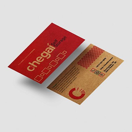 Cartão de visitas 9x5 em Papel Kraft 250g