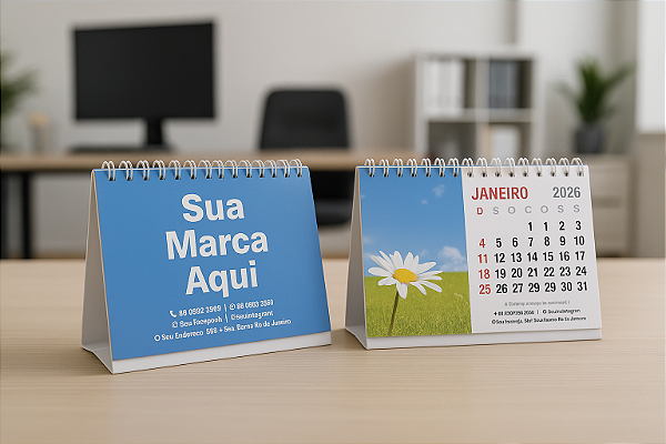 Calendários de Mesa Personalizados _ Modelo 01