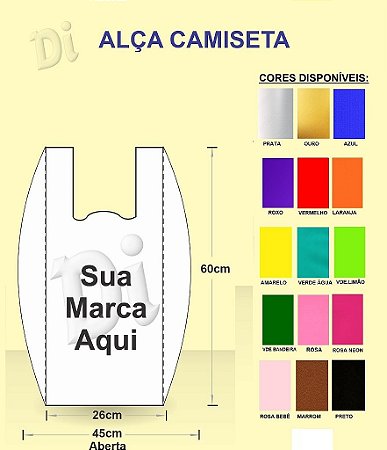 Sacolas Plásticas Personalizadas Alça Camiseta