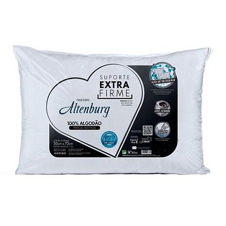 Travesseiro Suporte Extra Firme 180 fios Branco - 50cm x 70cm