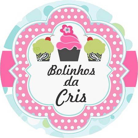 100 Adesivos  Bolinhos 4CM Redondo Glossy 135Gr.