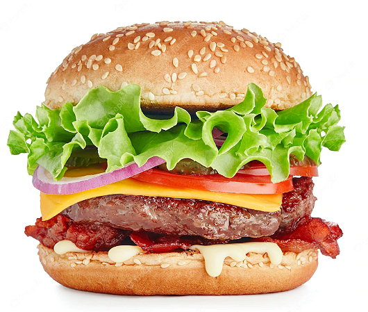 10 Adesivos Hamburguer 20x17cm Glossy 135Gr.