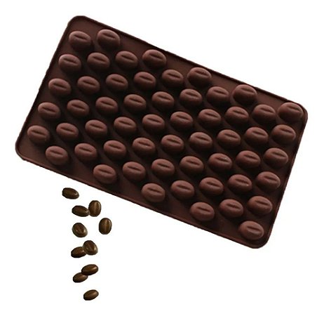 Molde de Silicone Grão de Café Para Chocolate Doces Balas