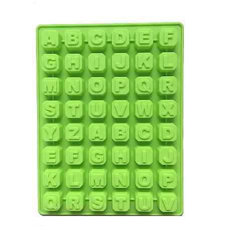 Molde de Silicone Alfabeto Letra Chocolate Sabonete