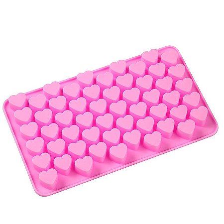Molde de Silicone Coração Miniatura para Chocolate Sabonete Resina C02