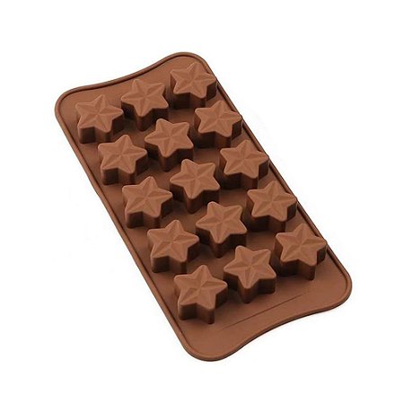 Molde de Silicone Estrela Sabonete Chocolate Resina