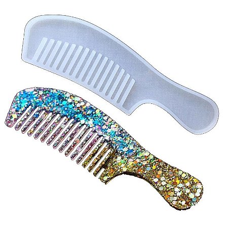 Molde de Silicone Artesanato Pente Cabelo para Resina M01
