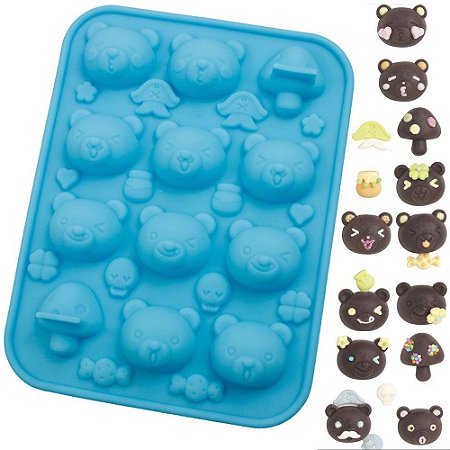 Forma Molde Silicone Urso Ursinho Resina Chocolate Biscuit