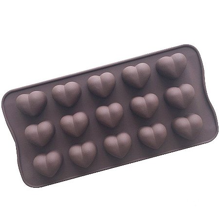 Molde de Silicone para Sabonete Chocolate Bombom Coração C05