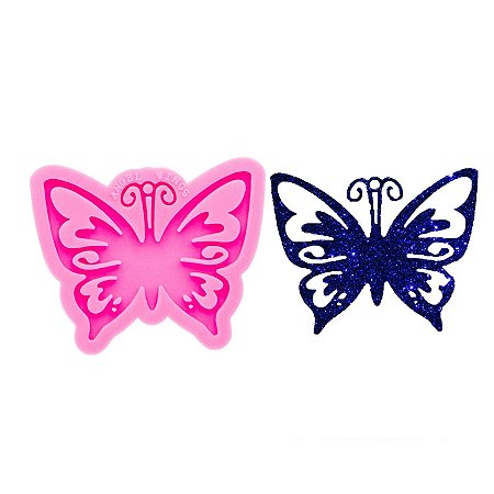 Molde de Silicone Artesanato Chaveiro Pingente Resina Borboleta