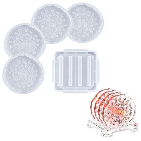 Molde de Silicone Porta Copos Caneca com Suporte para Resina M01