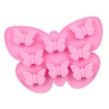 Molde de Silicone Borboletas Artesanato Chocolate Mini Sabonete