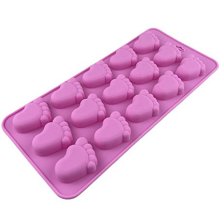 Molde de Silicone Pé Pezinho de bebê para Resina Sabonete Chocolate