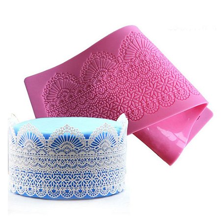 Tapete de Silicone para Bolo Renda de Açucar Molde R36