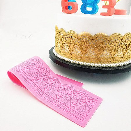 Tapete de Silicone para Bolo Renda de Açucar Molde R51