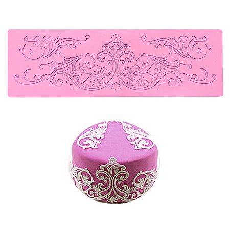 Tapete de Silicone para Bolo Renda de Açucar Molde R12