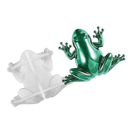 Molde de Silicone Rã Perereca Artesanato em Resina Decorativo