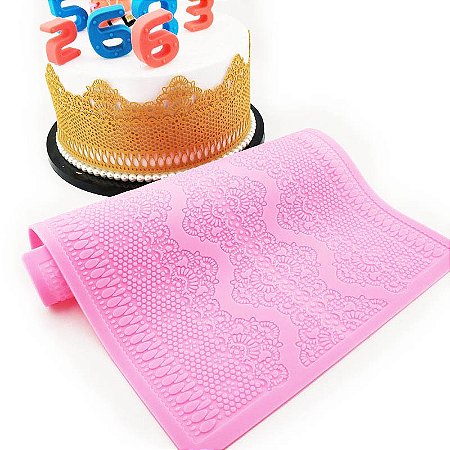 Tapete de Silicone Gigante para Bolo Renda De Açucar R101