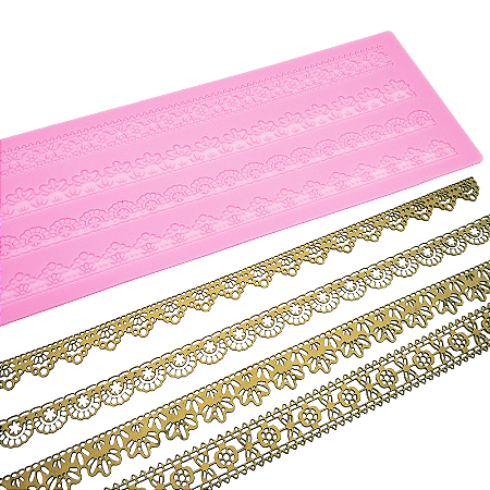 Molde Tapete Silicone Renda De Açucar Bolos R58