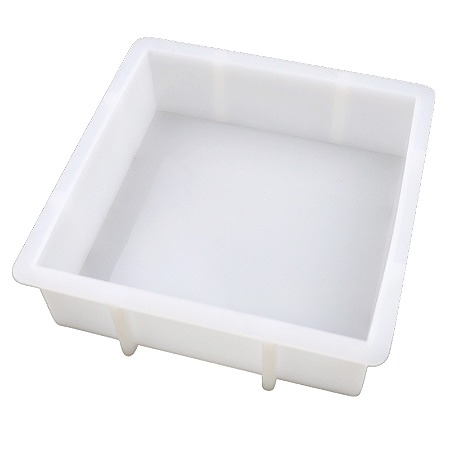 Molde de Silicone Quadrado para Eternização Resina Artesanato 15,5cm