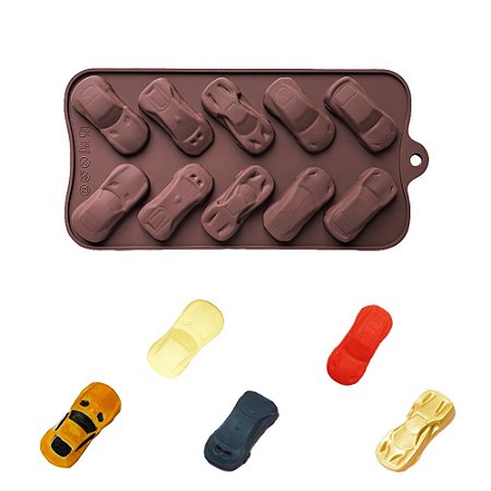 Molde de Silicone Carros Carrinhos Chocolate Sabonete
