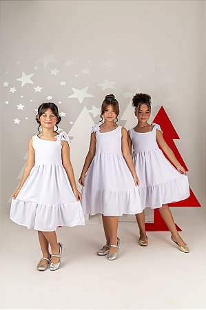 Vestido midi branco