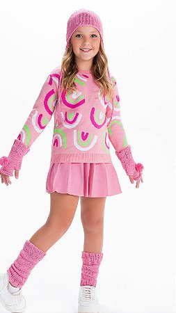 Blusa tricot arco iris