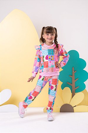Conjunto inverno menina frutas