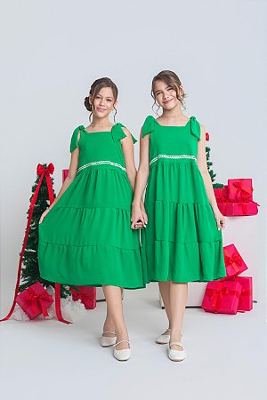 Vestido midi verde