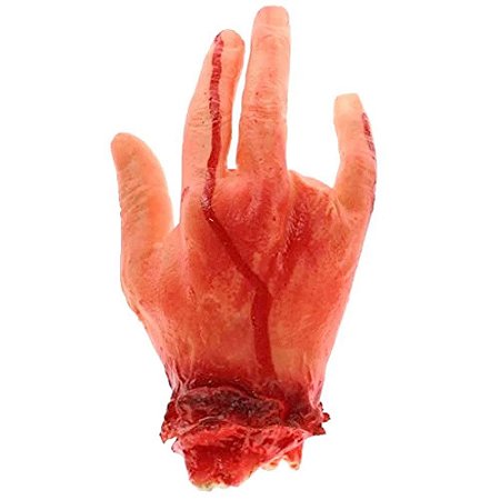 Mão Sangrenta Decepada Decoração Halloween - 21x12 cm