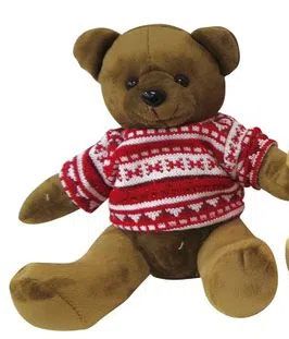Urso Natalino com Suéter Estampado - 20cm