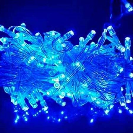 Jogo de Luzes Led Azul 127V - 8 metros