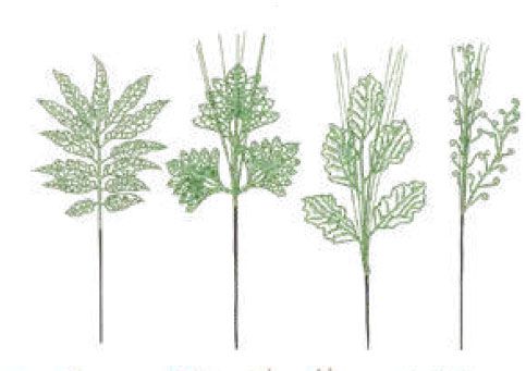 Galhos Folhas Verde 30cm - 1 un