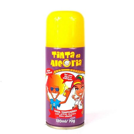 Tinta Spray Temporária Para Cabelo Amarelo - 120 ml