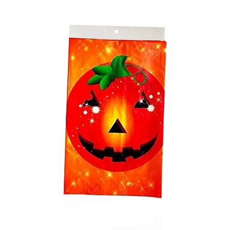 Toalha Plástica De Mesa Principal Halloween Abóbora - 108cm x 180cm