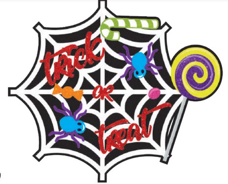 Painel de EVA Glitter Trick or Treat Halloween Horripilante 50cm x 45cm - 1 Unidade