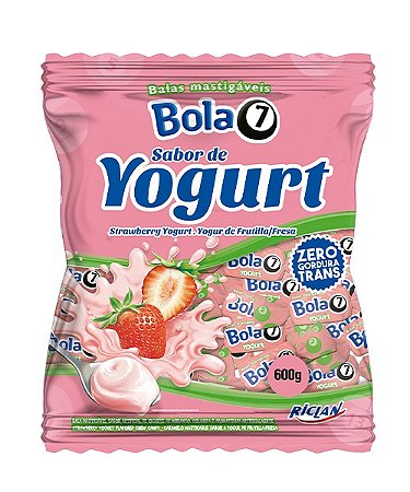 Bala Mastigável Bola 7 Yogurte 600g